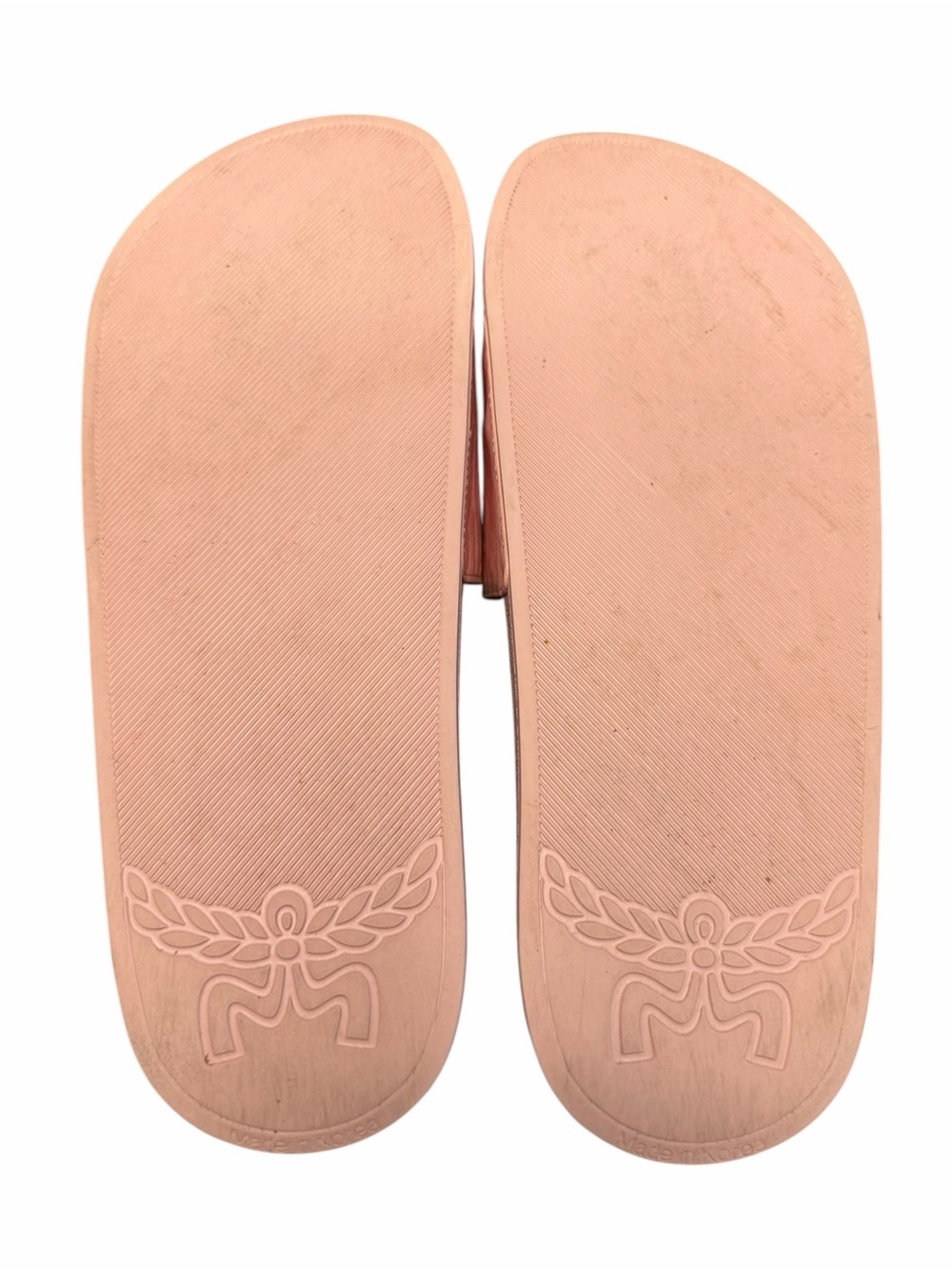 MCM Pink Visetos Slides Sandals Soft Pink (A823) - Picture 6 of 9